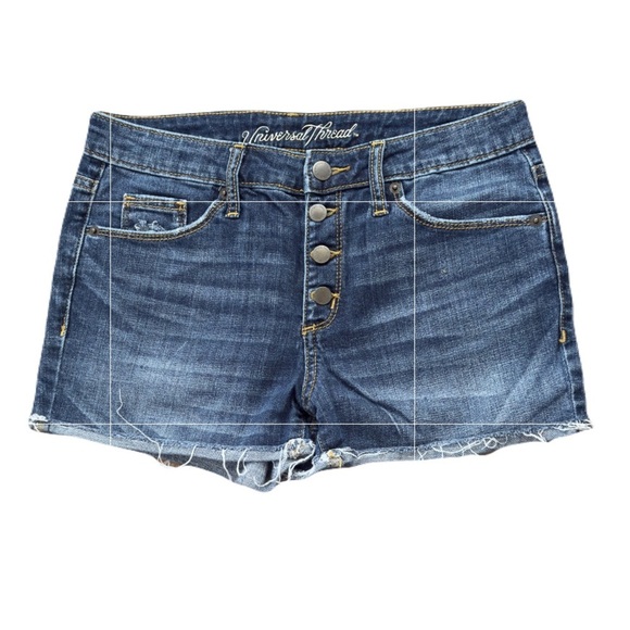 Universal Thread Blue Jean Shorts Raw Hem - Picture 1 of 5